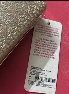 Lavie Gold Clutch with chain