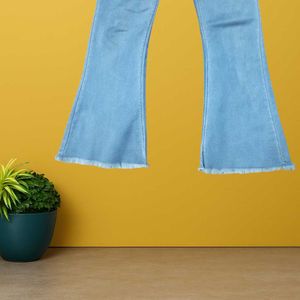 Women Blue Bootcut Jeans Size 30 (O-33)