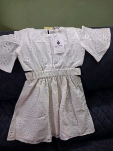Cute White Dress 2 To 3 Years