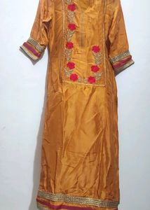 Beautiful Musturd Suit With Dupatta 32 Bust