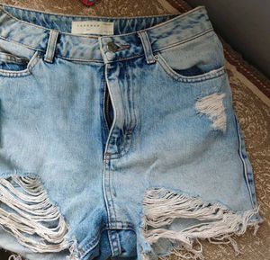 Distressed Denim Shorts