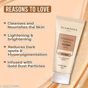 Glamveda Glutathione 24k Gold Face Wash Pack Of 3