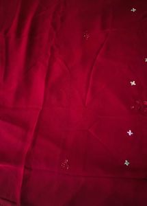 New Maroon Net Saree