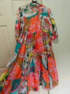 Puff Sleeve Long Dress 💕