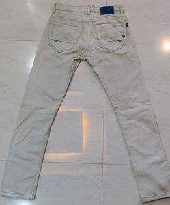 Beige Casual Pants