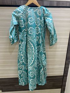 Printed Teal Kurta