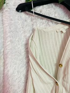 Button Cream Top