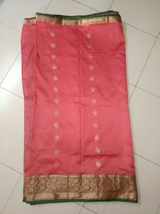 Elegant Pink Banarasi Saree