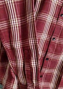 Maroon Chexed With Ceram..Button Down Shirt