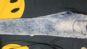 Blue Faded Denim Jeans For Men