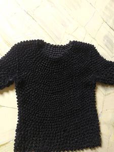 Short Sleeve Crop top for women and Girls (BLACK)
