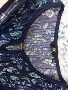 Floral Print Fit And Flare Tie Up Dress 💙👗