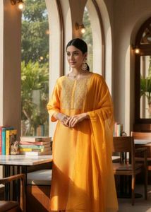 Libas Yellow Kurta Set