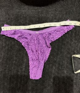 Purple Lace Thong