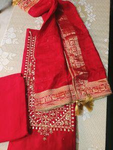Beautiful Branded Red Colour Suit Material