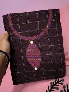 New Maroon Suit Set Semi-Stitched
