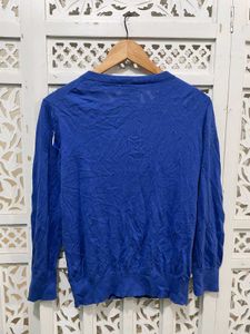 Imported Blue Cardigan Sweater A