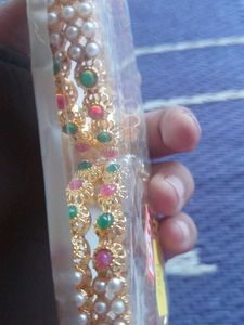 Gold Plated moti  Bangles