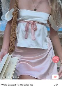 Cute White Tie-Up Top