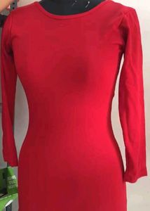 Red Backless Bodycon Dress