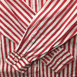 Zara Red And White Striped Shirt
