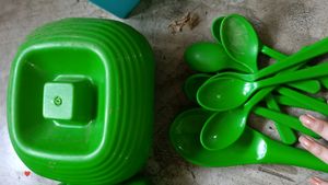 Green Colour Dinner Set