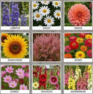 Mixed Flower Seed Collection with Fungicide Powder