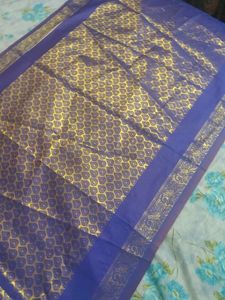 Elegant Blue Silk Honouring Shawl