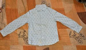 Boys' Light Blue Patterned Shirt