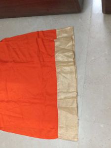 Kurti Point Orange Embellished Kurta