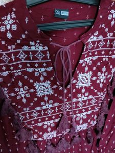 Plus Size Maroon Dress