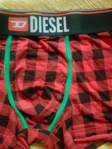 Diesel Red Plaid Boxer Briefs