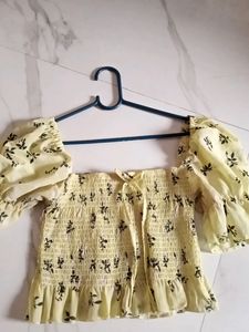 Yellow Floral Top