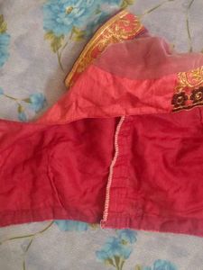 Embroidered Peach Blouse