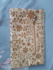 Gold Embroidered Purse