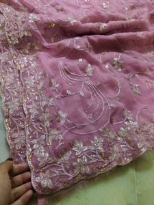 Light Weight Beutiful Work Saree 💞