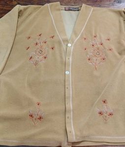 Embroidered Cardigan Sweater