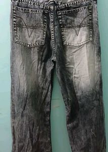 H&amp;M High Waist Acid Wash Denim Jeans