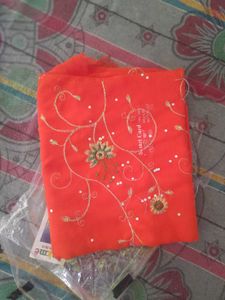 Embroidered Dress Material Saree