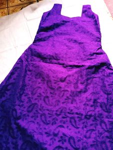 Elegant Purple Paisley Dress