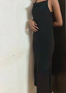 Little Black Cowl Neck Dress