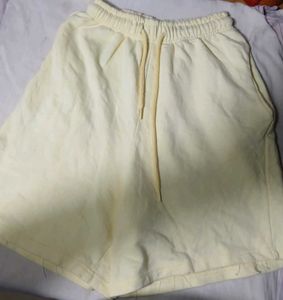 Light Yellow Sweat Shorts
