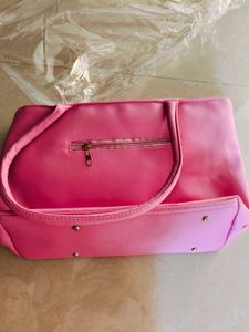 Pink Quilted Handbag