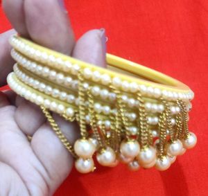 Cream &amp; Pearl Bangle Set🆕💫 Unused✨