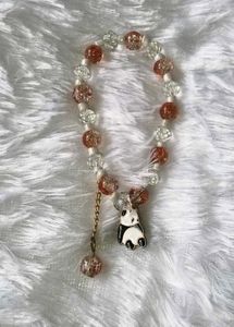 Beaded Panda Charm Bracelet