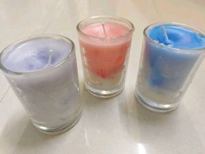 Pastel Color Blocked Scented Candles