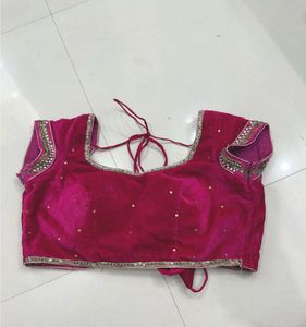 Rani Pink Velvet Blouse Bust 32