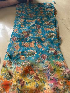 Floral Print Saree with Blouse