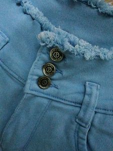 Baby Blue Jeans. Flexible Fabric Jean Material