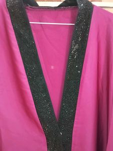 Purple Embellished Abaya